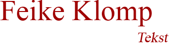 Feike Klomp Feike Klomp